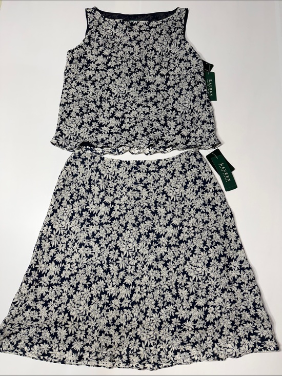 Lauren Ralph Lauren Dresses & Skirts - Lauren Ralph Lauren 2-Piece Set Top & Skirt Silk 12 NWT